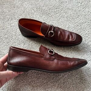 Magnanni Voto Men’s Size 9 M Dress Shoes Brown Leather Bit Loafers 17532